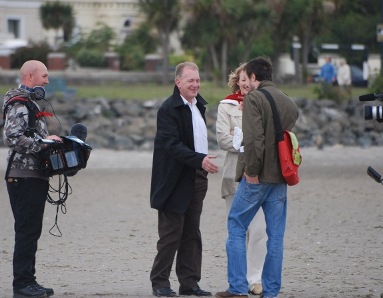 men on the shore